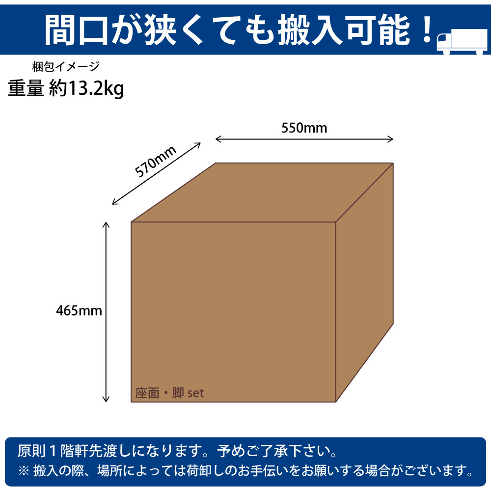 テーブルチェア チェア ミーティングチェア 会議用チェア 梱包サイズ 梱包イメージ サイズ表記 cm表記 家具のAKIRA