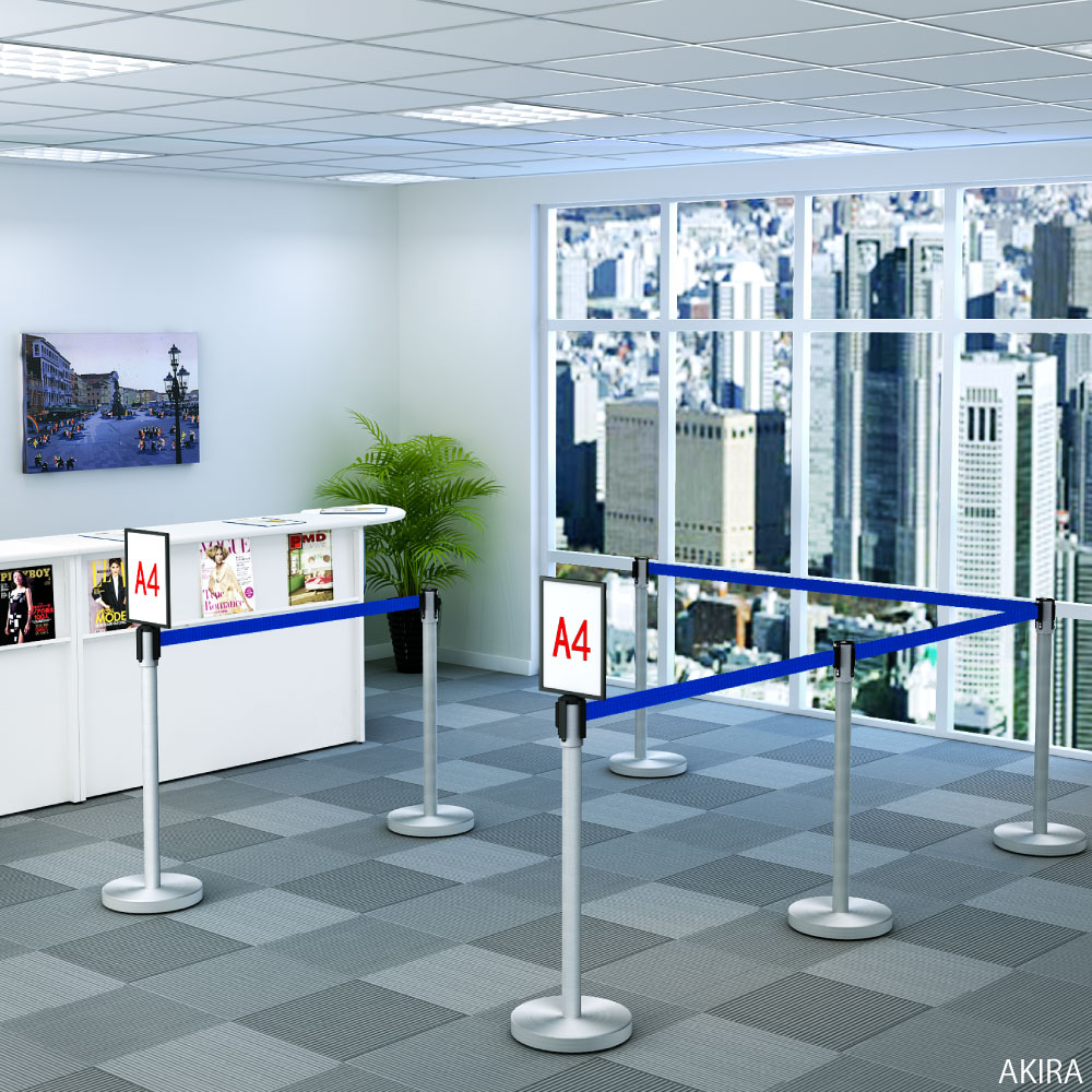 2本セット】 ベルトパーテーション スタンダード ポールパーテーション