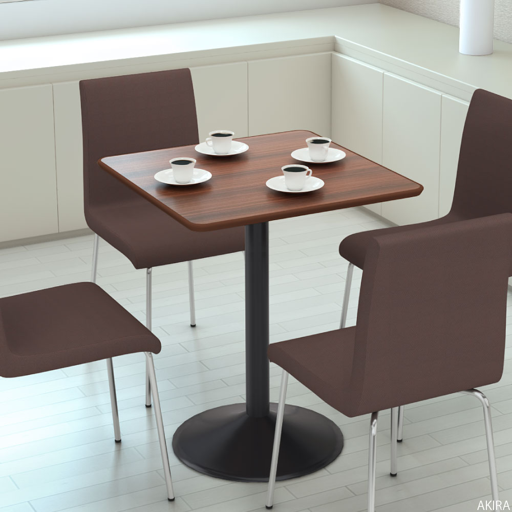 萩原 テーブル&チェア3点セット(角型/ブラウン) LT-4919BR78BK-S メーカー直送