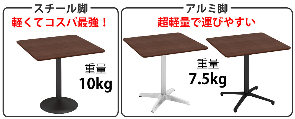 カフェテーブル 四角 ダイニングテーブル おしゃれ 幅75×高さ72cm