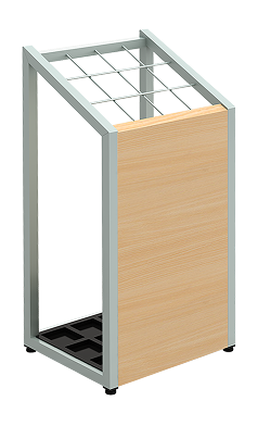 ロビーシリーズ　木目調パネル付き傘立て