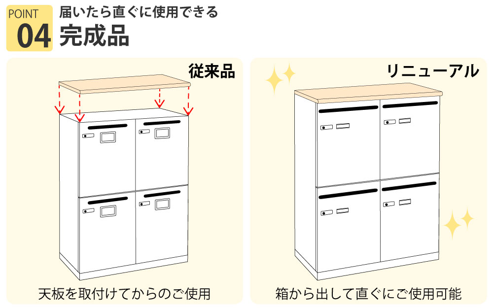 パーソナルロッカー ロッカー 個人収納 収納 ナチュラル木目天板 ホワイト本体 4人用 組立簡単 家具のAKIRA