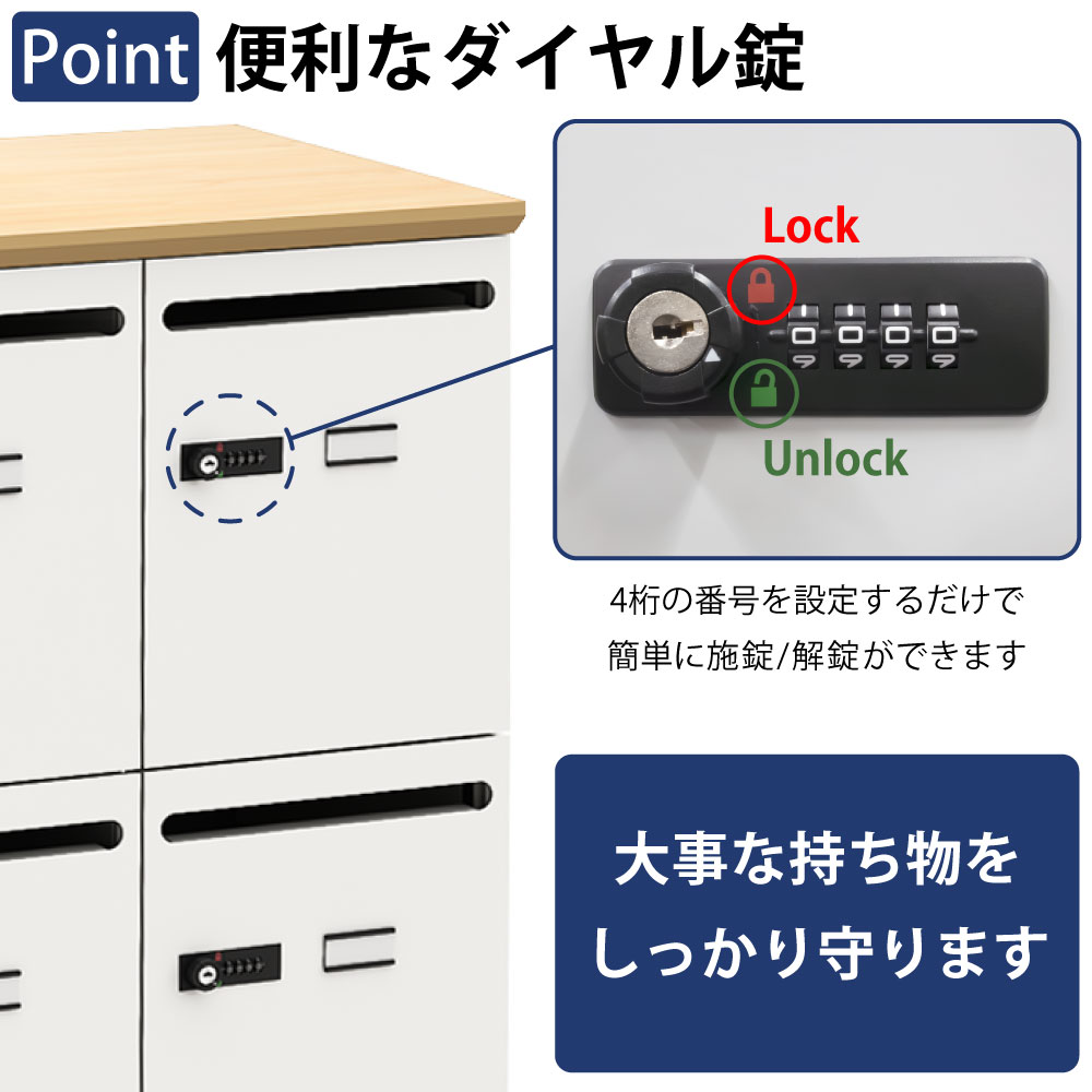 パーソナルロッカー スチールロッカー 9人用 ポイント2 ダイヤル錠 ダイヤルロック 家具のAKIRA