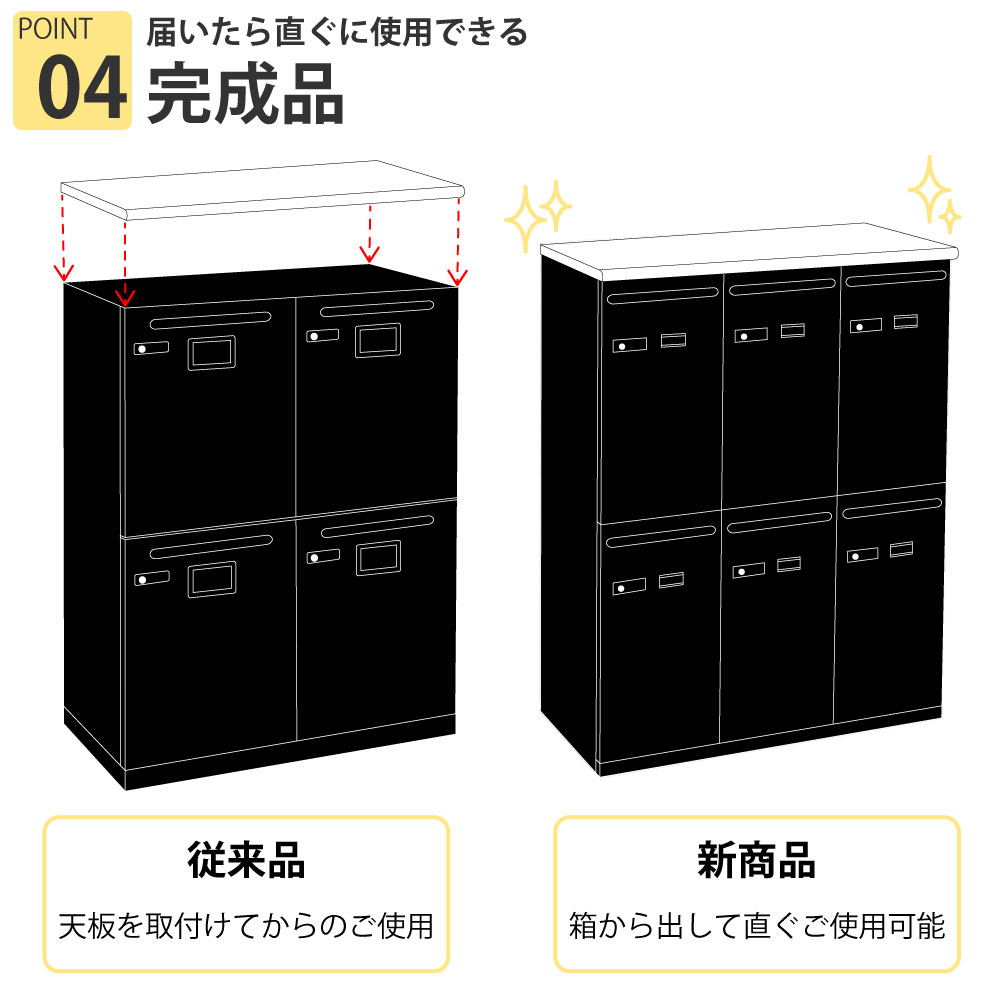 パーソナルロッカー ロッカー 個人収納 収納 ホワイト天板 ブラック本体 6人用 組立簡単 家具のAKIRA