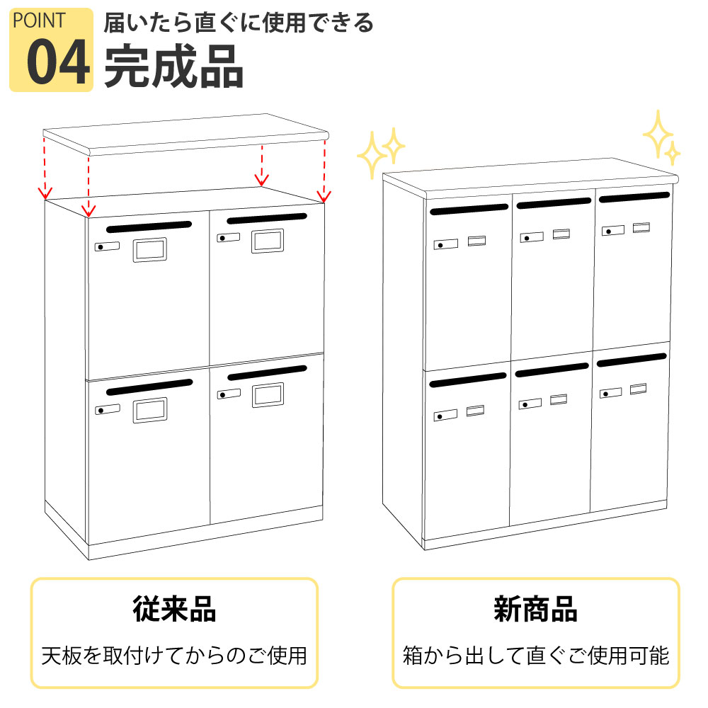 パーソナルロッカー ロッカー 個人収納 収納 ホワイト天板 ホワイト本体 6人用 組立簡単 家具のAKIRA