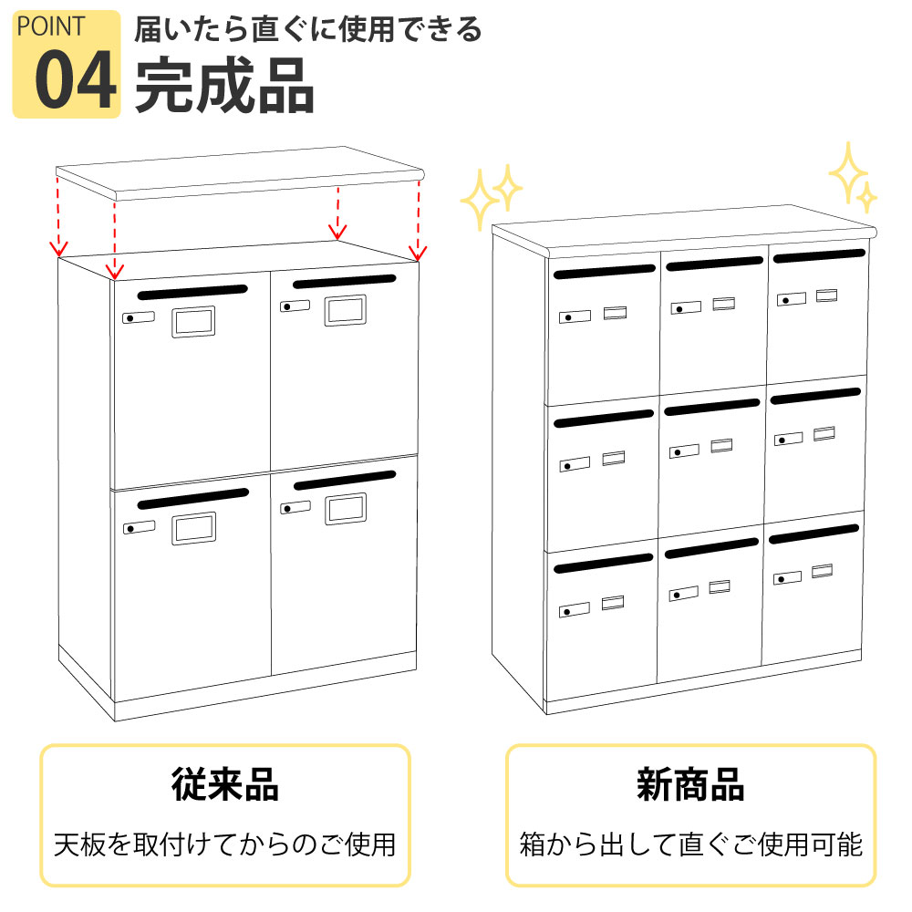 パーソナルロッカー ロッカー 個人収納 収納 ホワイト天板 ホワイト本体 9人用 組立簡単 家具のAKIRA