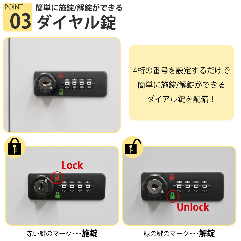 パーソナルロッカー ロッカー 個人収納 収納 ホワイト天板 ブラック本体 9人用 ポイント3 ダイヤル錠 家具のAKIRA