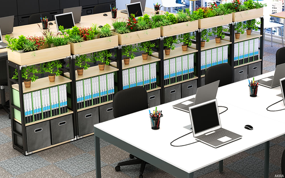 収納ボックス 収納ケース グレー 収納 オフィス収納 イメージ画像 家具のAKIRA