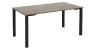 カイギーノ テーブル 幅150cm ライトブラウン天板 ブラック脚