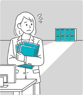 ロッカーが遠い