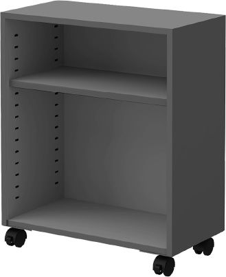 机下収納　サイドワゴン　グレー