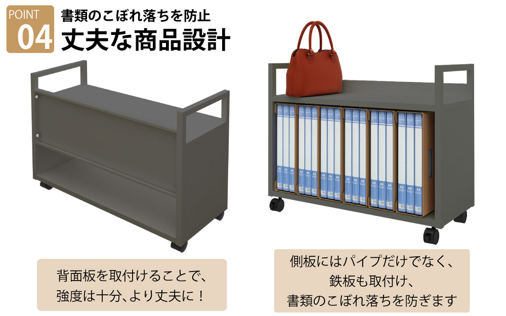 机下収納ワゴン アンダーデスクシェルフ デスク下収納 ワゴン グレー 丈夫な商品設計 組立簡単 家具のAKIRA