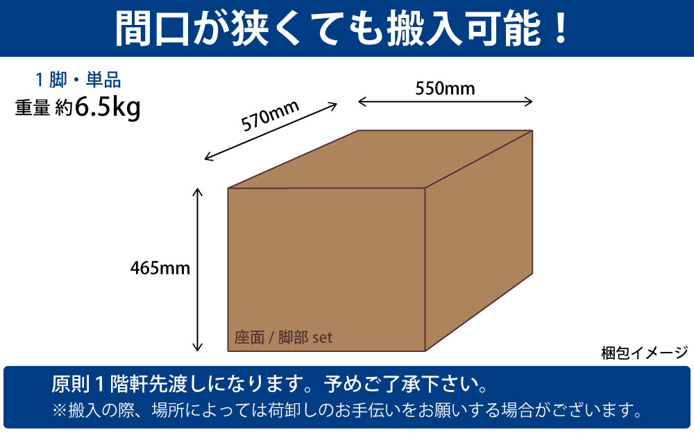 カフェチェア テーブルチェア チェア ミーティングチェア 会議用チェア 1脚 梱包サイズ 梱包イメージ mm表記 家具のAKIRA