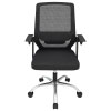 オフィスチェア デスクチェア 可動式アーム ブラック×ブラック