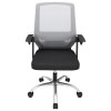 オフィスチェア デスクチェア 可動式アーム グレー×ブラック