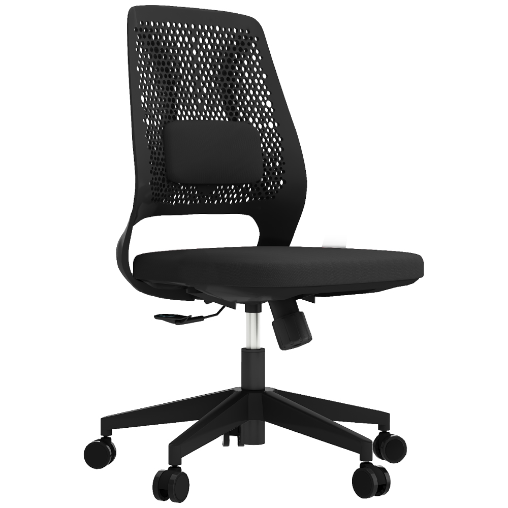 オフィスチェア　椅子　リクライニング機能　ブラック