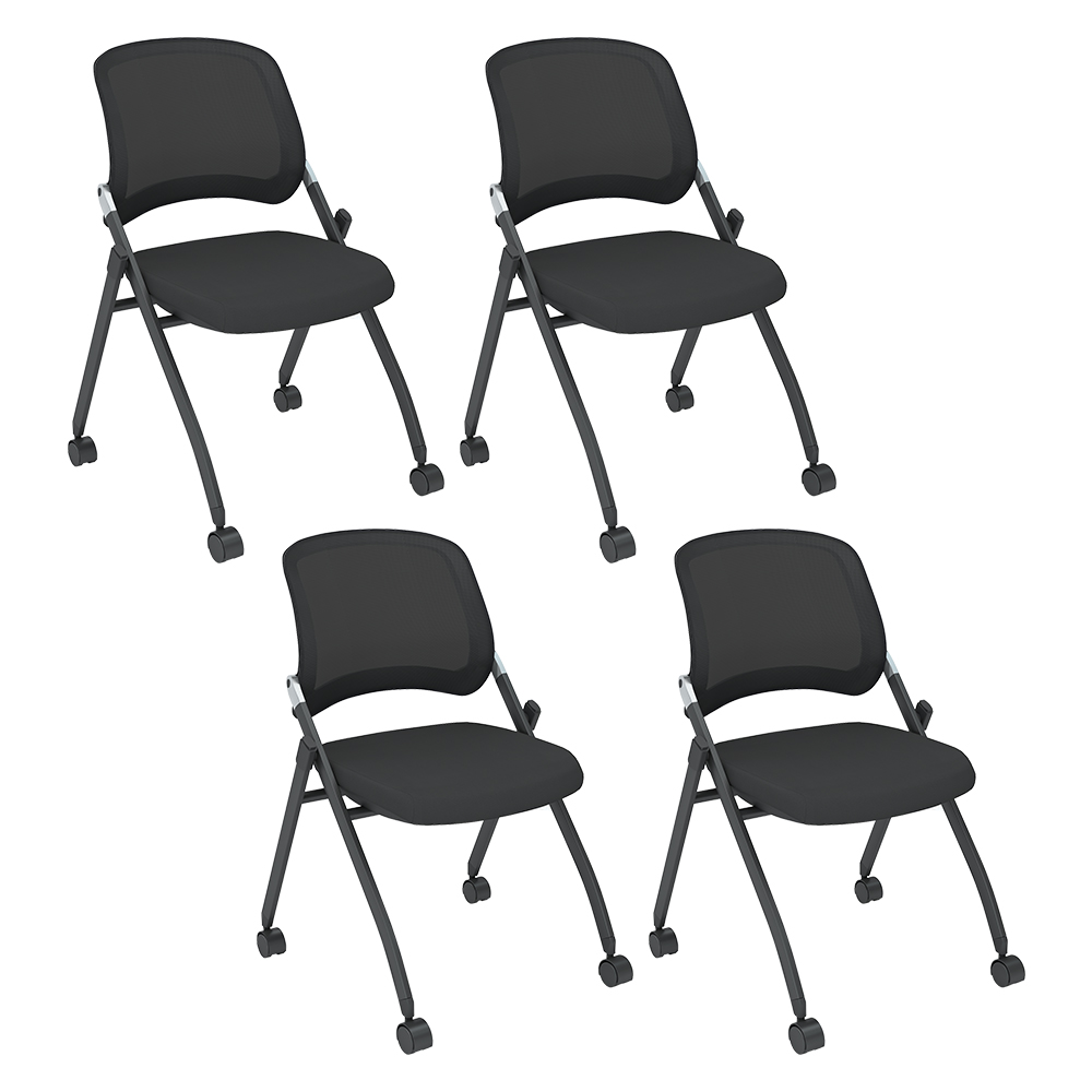 スタッキングチェア　ミーティングチェア　4脚セット