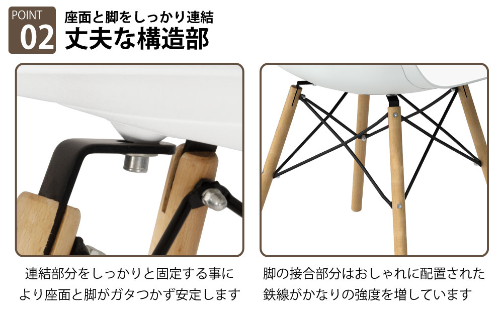 カフェチェア テーブルチェア チェア ミーティングチェア 会議用チェア イエロー ポイント2 丈夫な構造部 家具のAKIRA