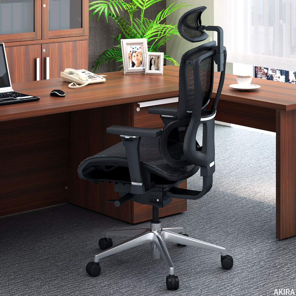 オフィスチェア チェア 多機能 ハイエンドモデル ブラック 黒 イメージ画像 多機能満載 家具のAKIRA