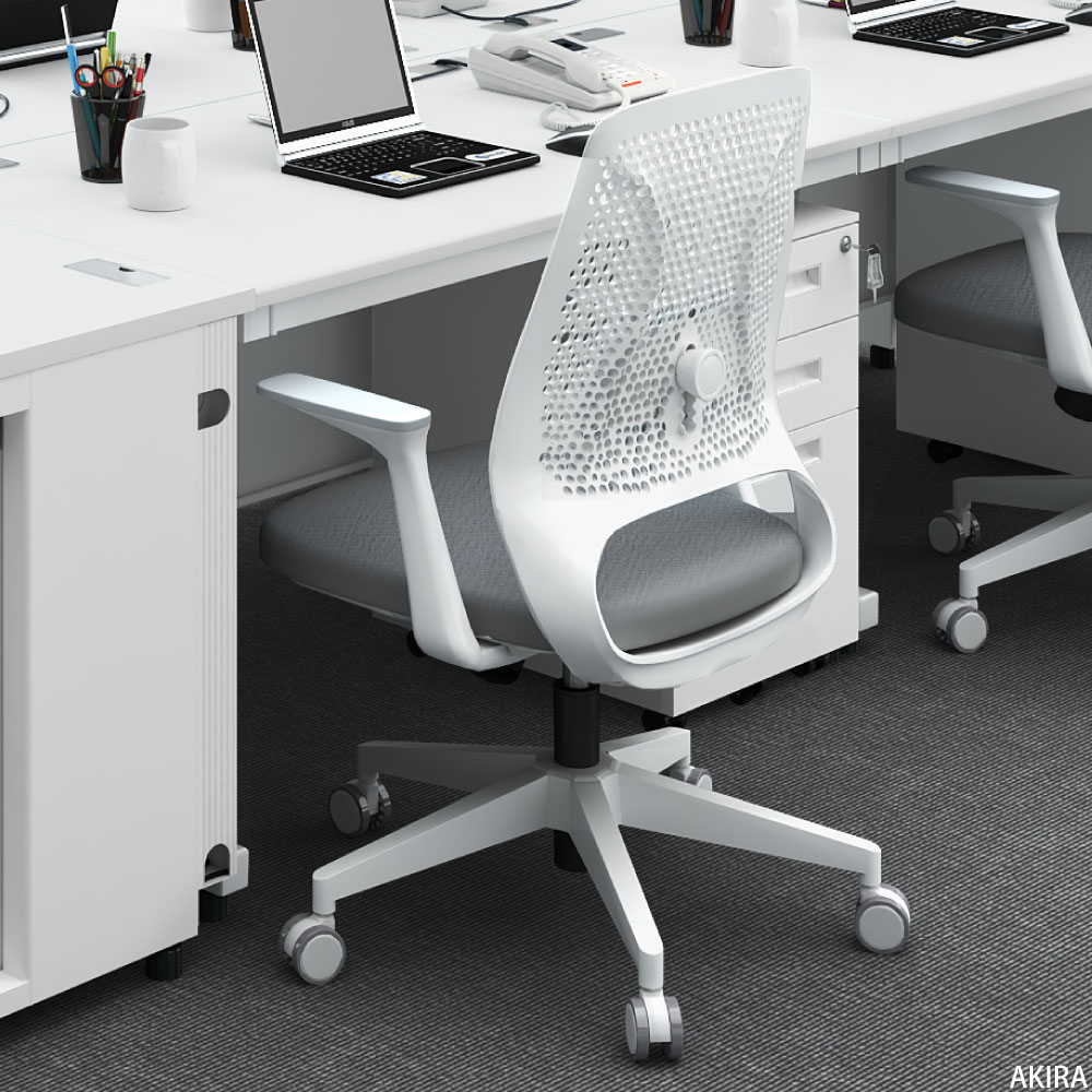 オフィスチェア チェア グレー イメージ画像 多機能満載 家具のAKIRA