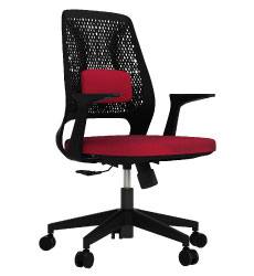 オフィスチェア チェア レッド ブラック 赤 黒 家具のAKIRA