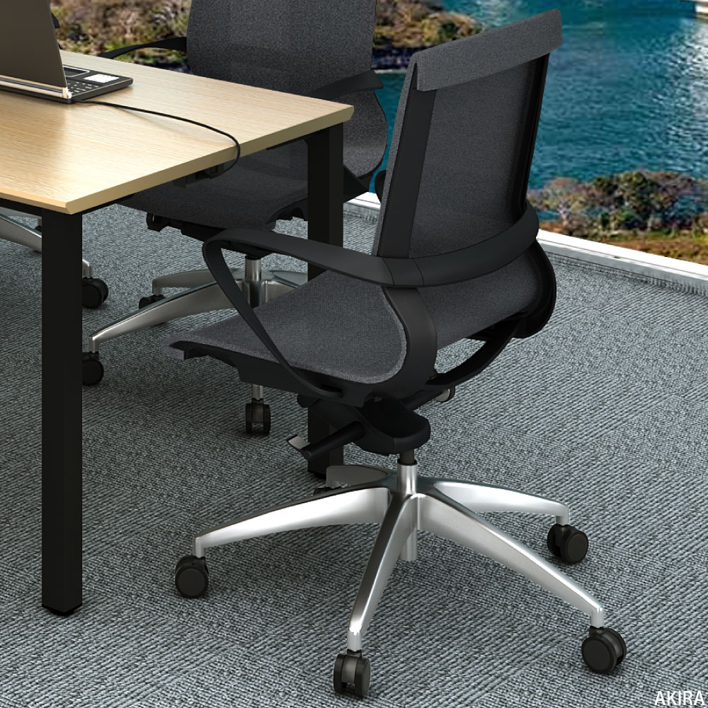 オフィスチェア チェア ダークグレー イメージ画像 多機能満載 家具のAKIRA