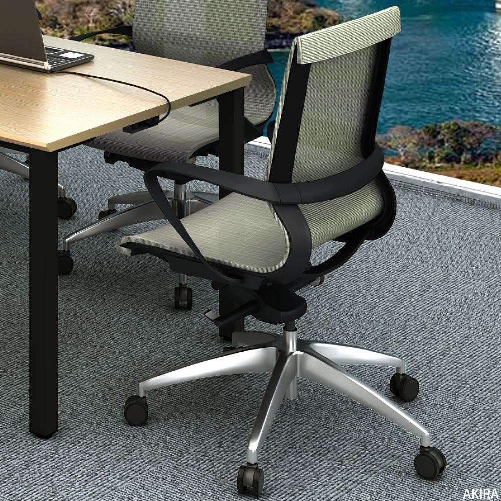 オフィスチェア チェア ライトグレー イメージ画像 多機能満載 家具のAKIRA