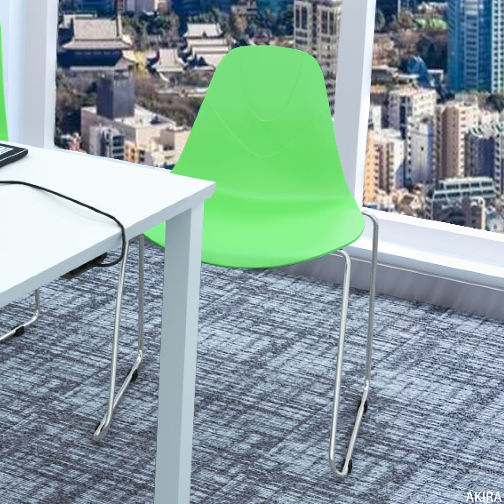 テーブルチェア チェア ミーティングチェア 会議用チェア グリーン イメージ画像 家具のAKIRA
