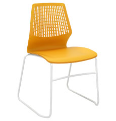 テーブルチェア チェア ミーティングチェア 会議用チェア オレンジ 橙 単品 家具のAKIRA