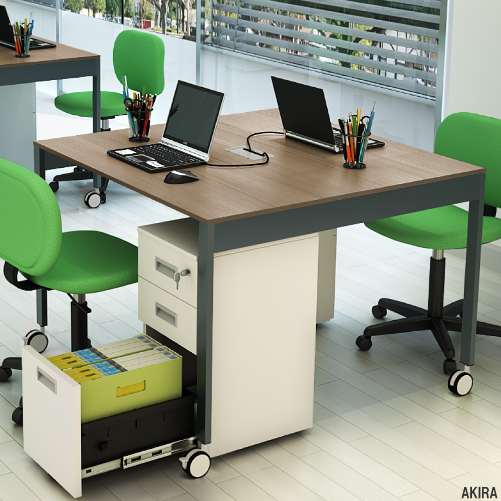 【北九州市・福岡市限定】机　デスク　書斎　オフィス【配達に設置込み】 フリーアドレスデスク 8人用 幅4800×奥行1400mm 配線ボックス付き