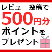 レビュー投稿で500円分ポイントプレゼント